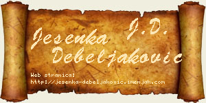 Jesenka Debeljaković vizit kartica